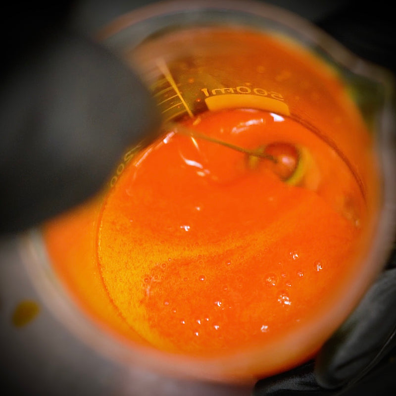 ingredients in the youth dew being whisked together