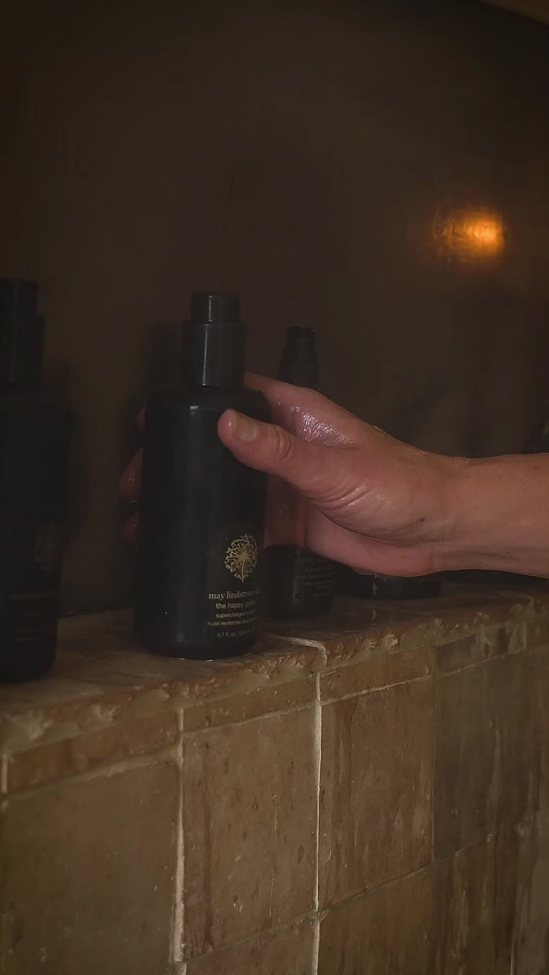 body oils massaged into skin